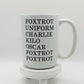 F Off Phonetic Alphabet 15 oz Ceramic Coffee Mug