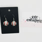 Rhinestone Baseball Novelty Earrings