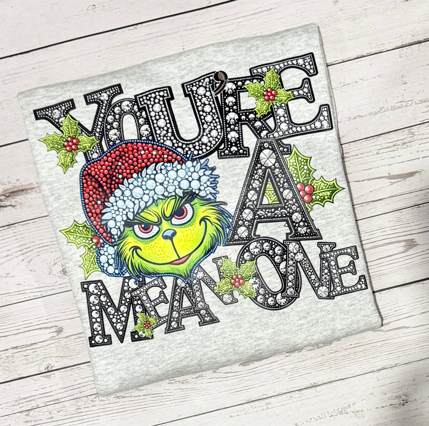 ASH GREY CREWNECK- You're A Mean One Crewneck Sweatshirt