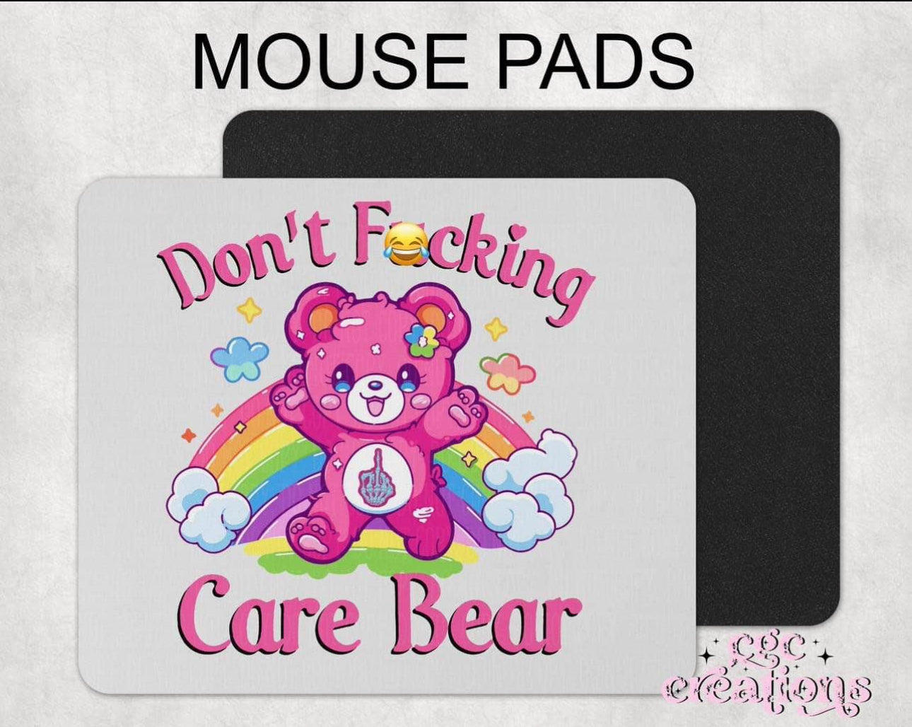 Don’t Fucking Care Bear Mouse Pad