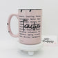 Teacher Definition Rustic Pink 15 oz Ceramic Coffee Mug