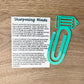 Sharpening Minds Story Card Wood Bookmark/Paperclip-Acrylic