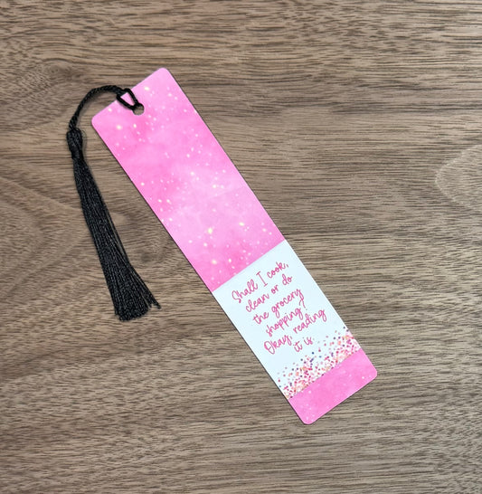 Shall I Cook Clean Aluminum Bookmark