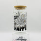 Hater's Hate Seeing You Happy 16oz Glass Cup With Lid