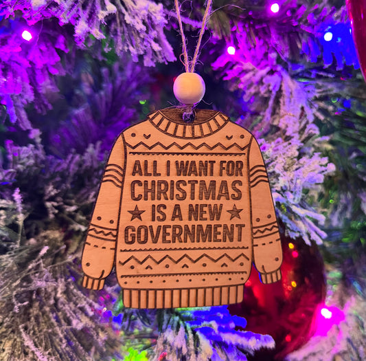 New Government Laser Christmas Ornament