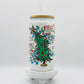 What If Christmas 16oz Glass Cup With Lid