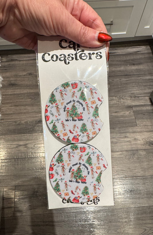 Rockin Around The Christmas Tree  Car Coasters
