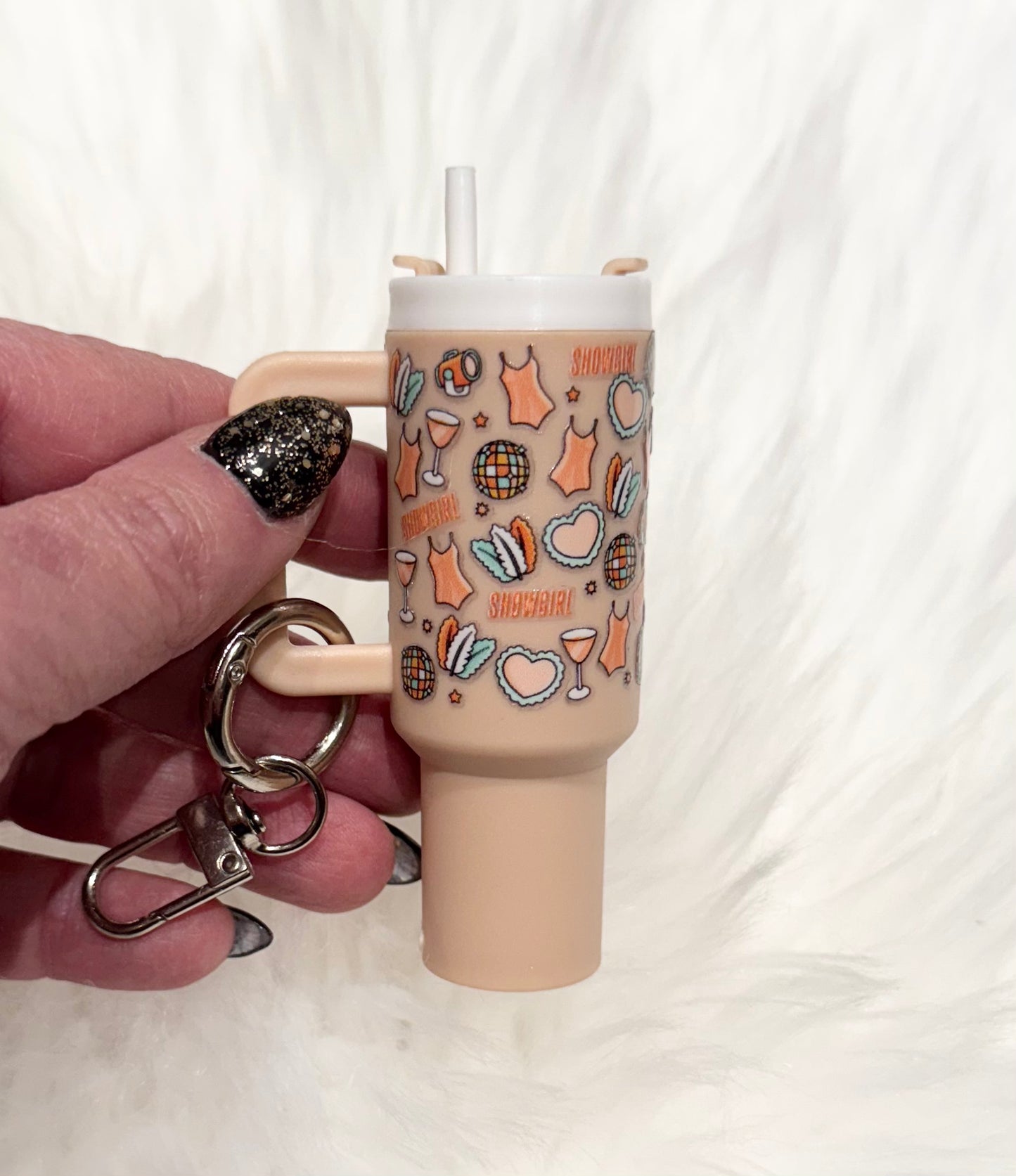 Showgirl Tumbler Keychain-Tan