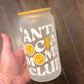 Anti Social Moms Club 16oz Glass Cup With Lid