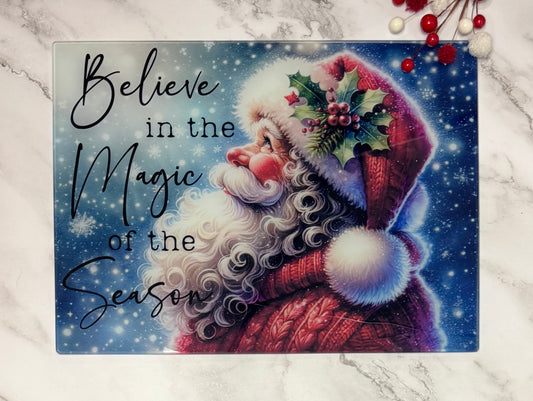 Believe In The Magic Glass Cutting Board