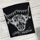 BLACK CREWNECK- Merry Christmas Cow Crewneck Sweatshirt