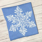 BLUE CREWNECK-Distressed Snowflake Crewneck Sweatshirt