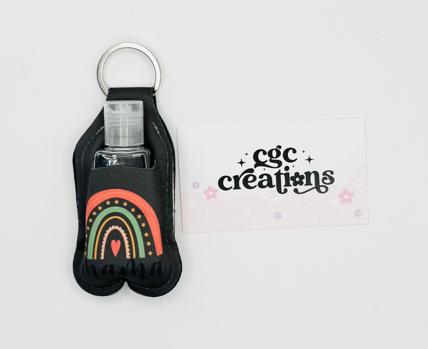 Mama Rainbow Sanitizer Keychain
