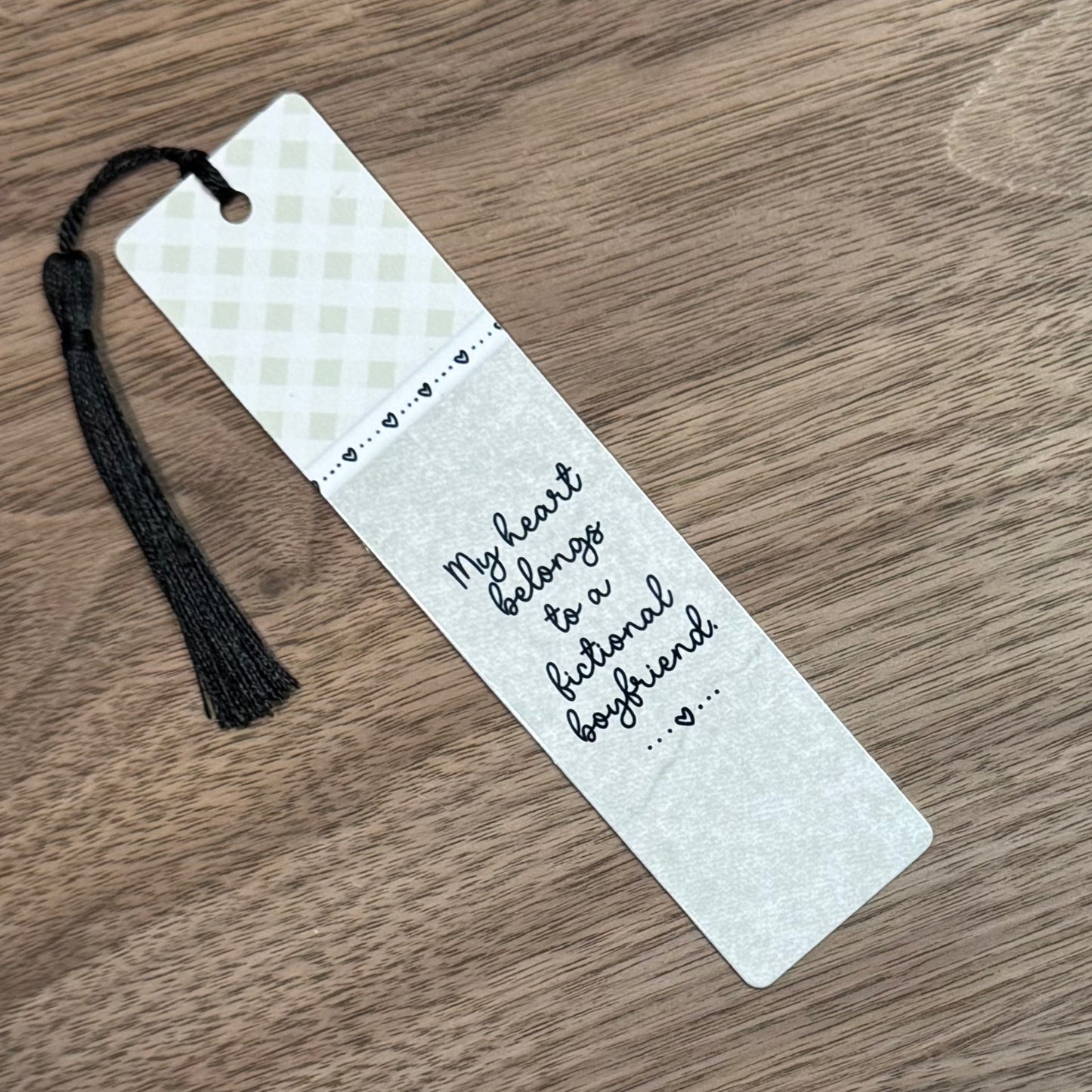 My Heart Belongs To A Fictional Boyfriend Aluminum Bookmark