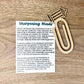 Sharpening Minds Story Card Wood Bookmark/Paperclip-Wood