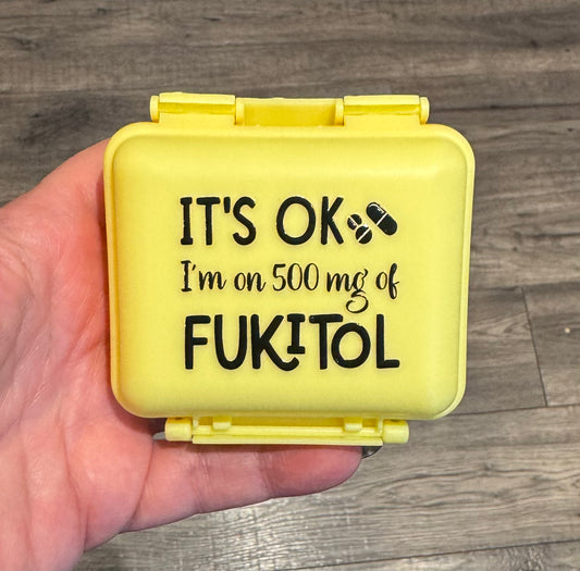 Yellow - Fukitol Pill Container