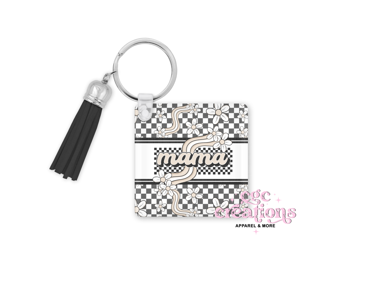 Retro Mama Acrylic Keychain