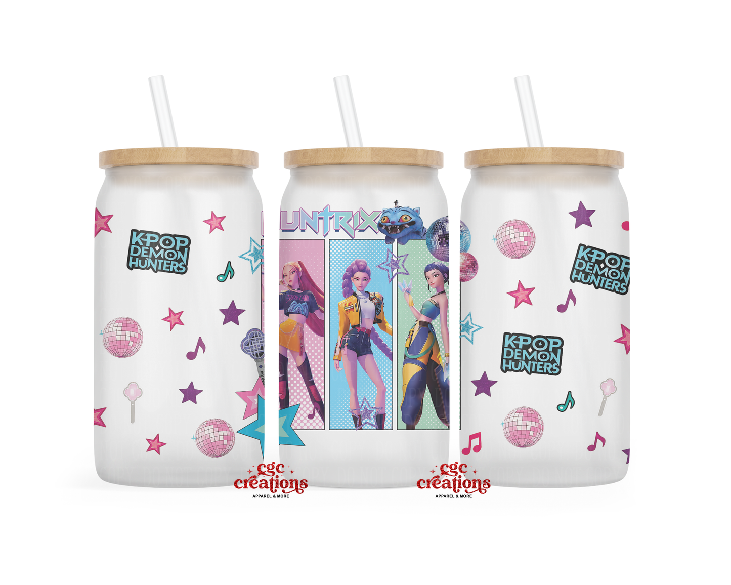 Pop Culture 16oz Glass Cup With Lid