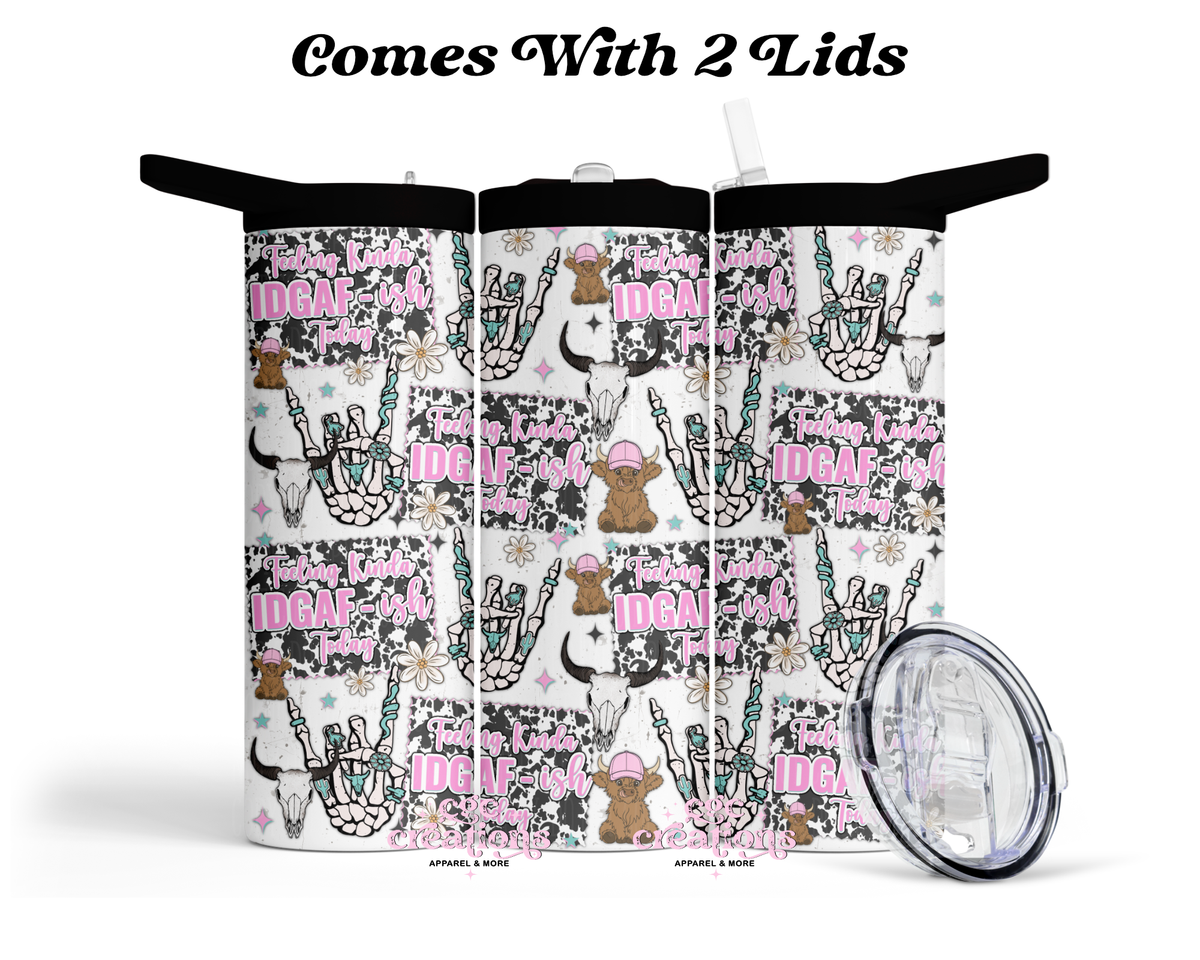 Feeling IDGAF-ish Today Highland Cow 20 oz Insulated Tumbler