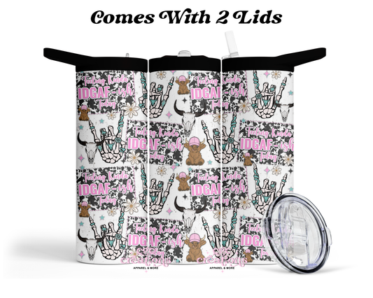 Feeling IDGAF-ish Today Highland Cow 20 oz Insulated Tumbler