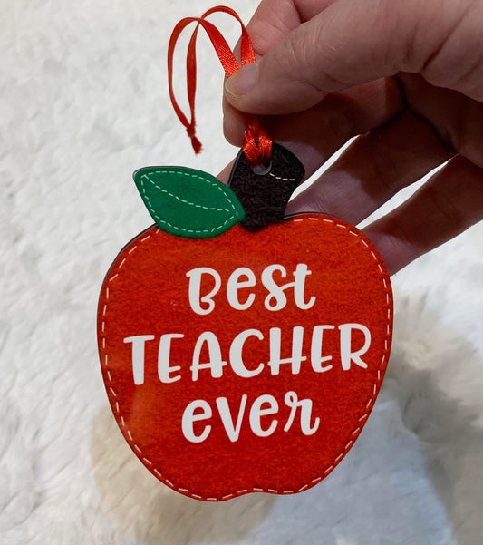 Best teacher ever MDF Ornament