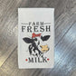 Farm Fresh Milk  Tea Towel