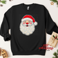 FAUX WOOL & FAUX LIGHTS - Santa Christmas Crewneck Sweatshirt