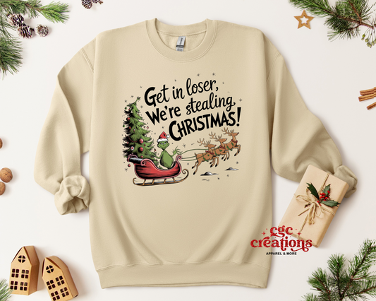 Get In Loser, We're Saving Christmas Crewneck Sweatshirt