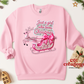FAUX BEADS & STITCHING - Just A Girl Who Loves Christmas  Crewneck Sweatshirt