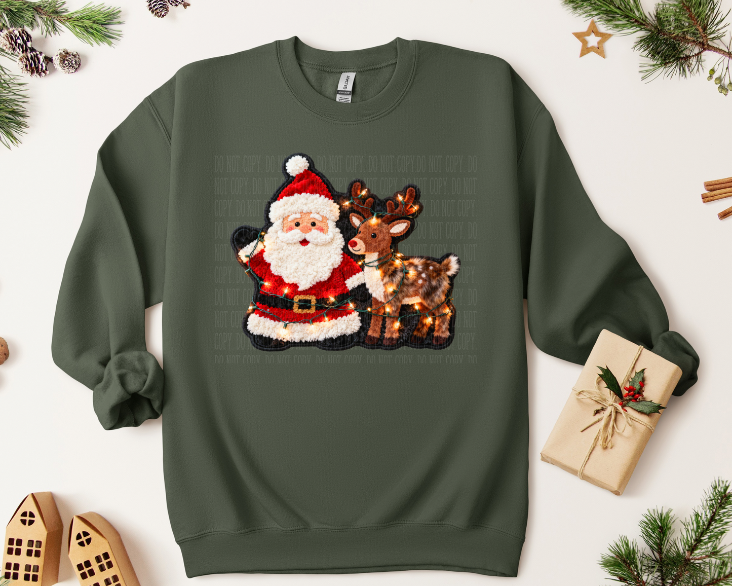 FAUX WOOL, FUR & LIGHTS -Mean One Christmas Crewneck Sweatshirt