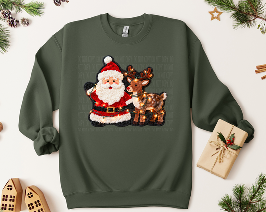 FAUX WOOL, FUR & LIGHTS -Mean One Christmas Crewneck Sweatshirt