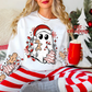 Christmas Ghostie Sleeve Design Crewneck Sweatshirt