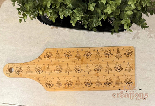 Mean One Laser Engraved Charcuterie Bamboo Board