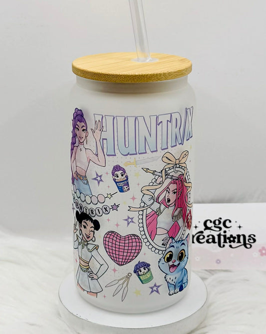 Pop Stars # 2 16oz Glass Cup With Lid