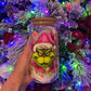 Mean One Poinsettias 16oz Glass Cup With Lid