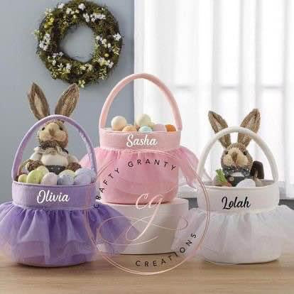 Personalized Tutu Easter Bags