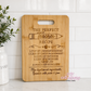 Teacher Recipe Laser Engraved Bamboo Cutting Board