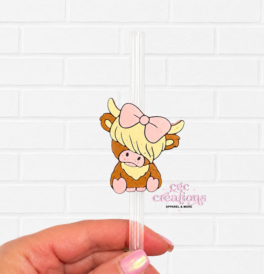 Highland Cow Topper/Cup Buddy