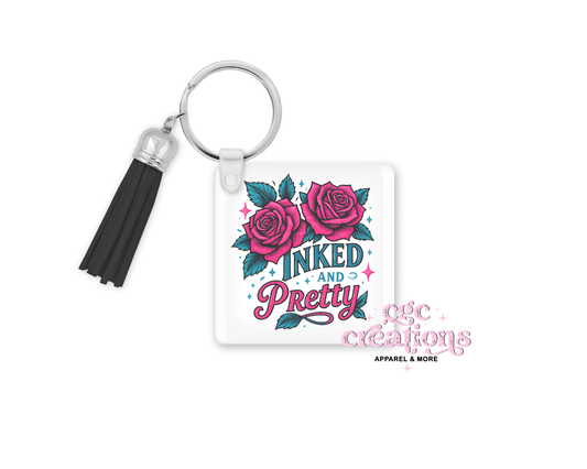 Inked And Pretty Acrylic Keychain