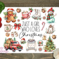Just A Girl Who Loves Christmas Glass Cutting Board