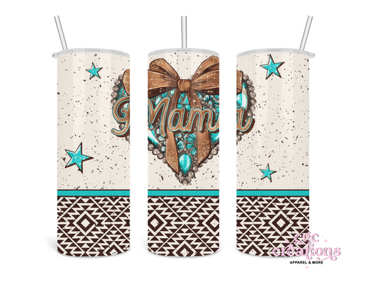 Western Mama Heart 20oz Insulated Tumbler