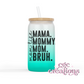 Mama Bruh 16oz Glass Cup With Lid