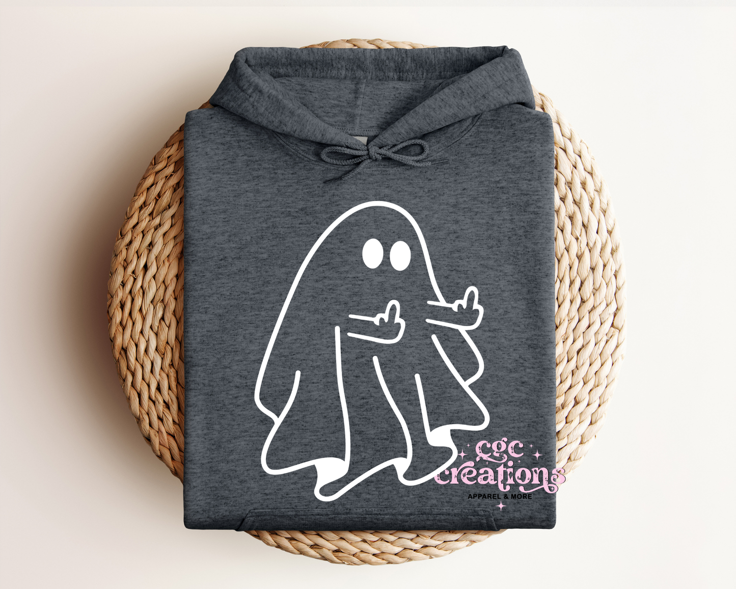 Middle Finger Ghostie Apparel(t-shirt or crewneck sweatshirt or hoodie)