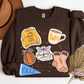 Coffee, Books & Small-Town Vibes Apparel(t-shirt or crewneck sweatshirt or hoodie)