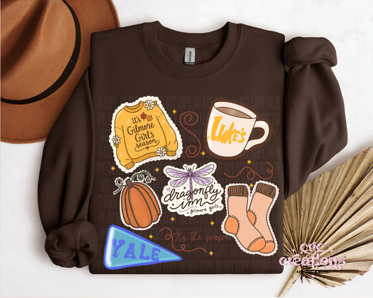 Coffee, Books & Small-Town Vibes Apparel(t-shirt or crewneck sweatshirt or hoodie)