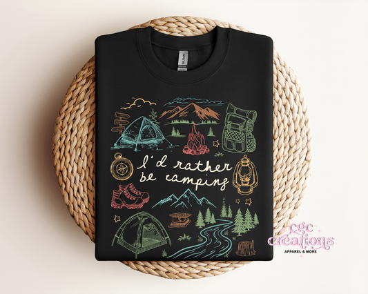 I'd Rather Be Camping Crewneck Sweatshirt