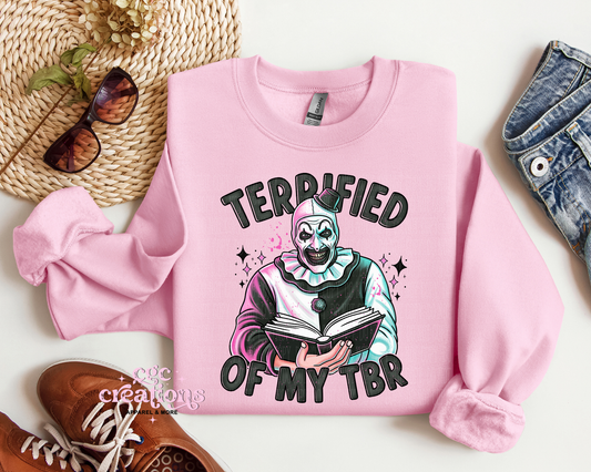 Terrified Of My TBR Apparel(t-shirt or crewneck sweatshirt or hoodie)