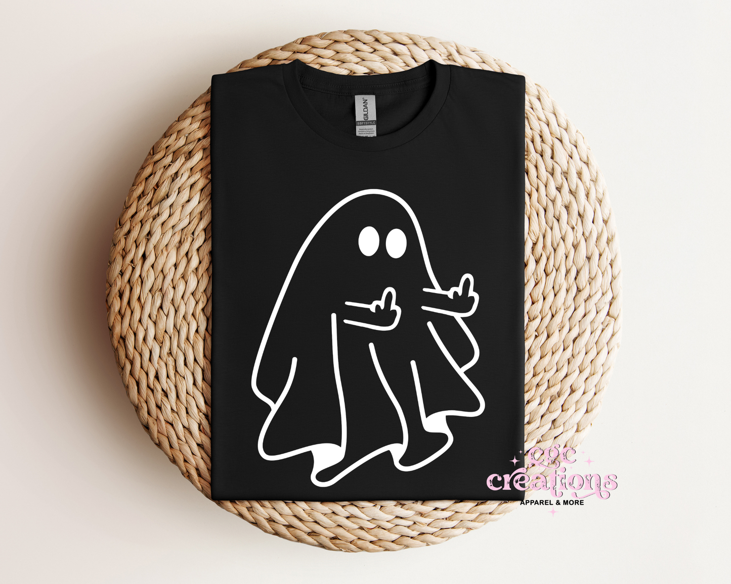 Middle Finger Ghostie Apparel(t-shirt or crewneck sweatshirt or hoodie)