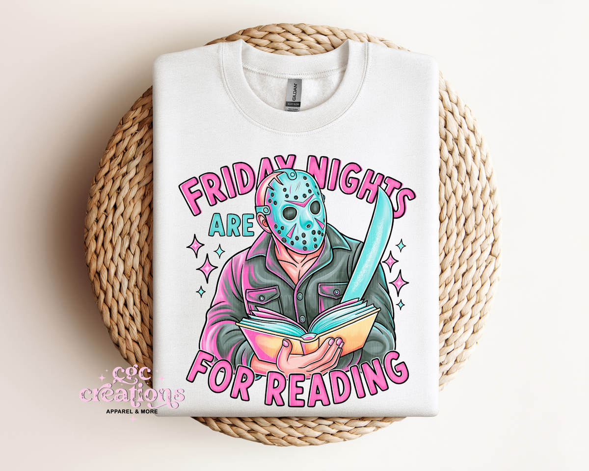 Friday Nights Are For Reading Apparel(t-shirt or crewneck sweatshirt or hoodie)