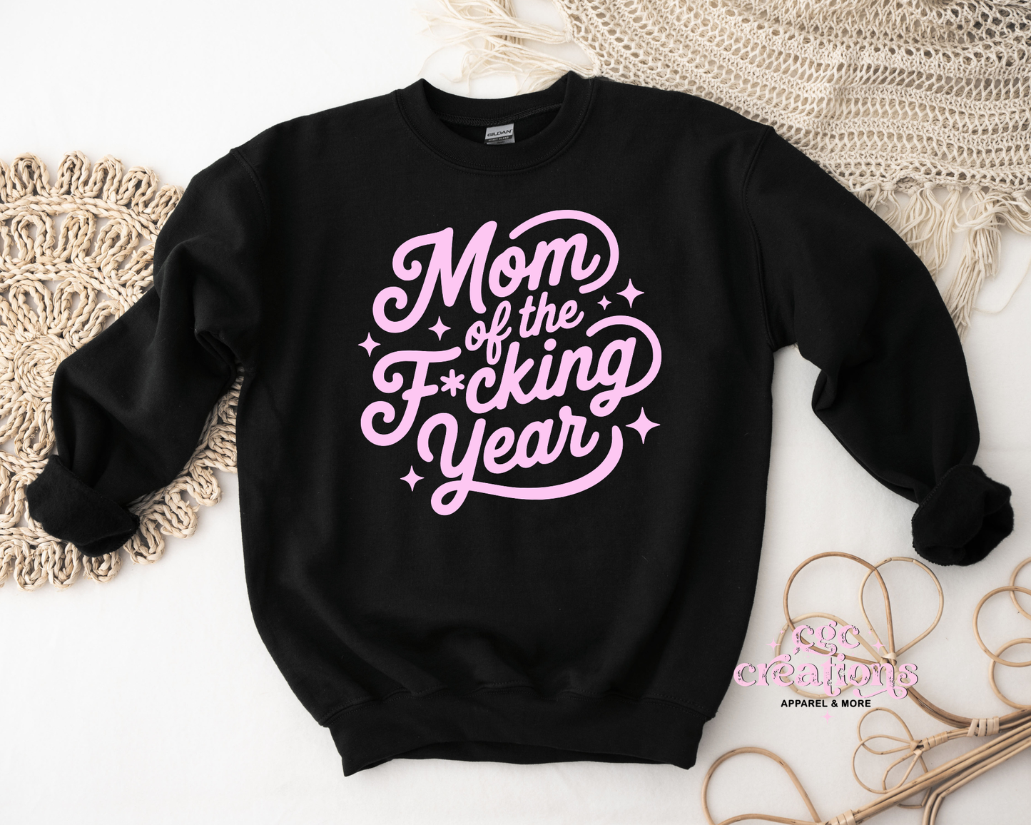 Mom Of The F*cking Year Crewneck Sweatshirt